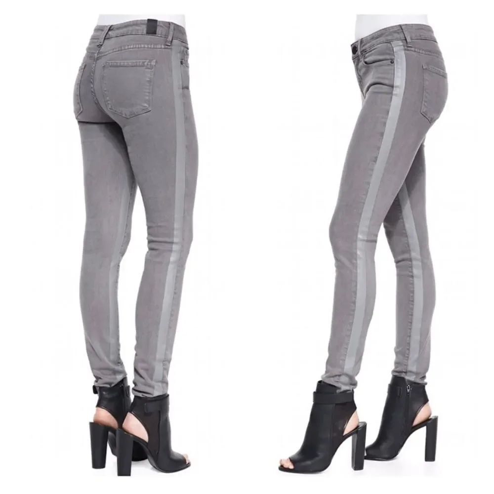 Vince Dylan Grey stripe skinny jeans